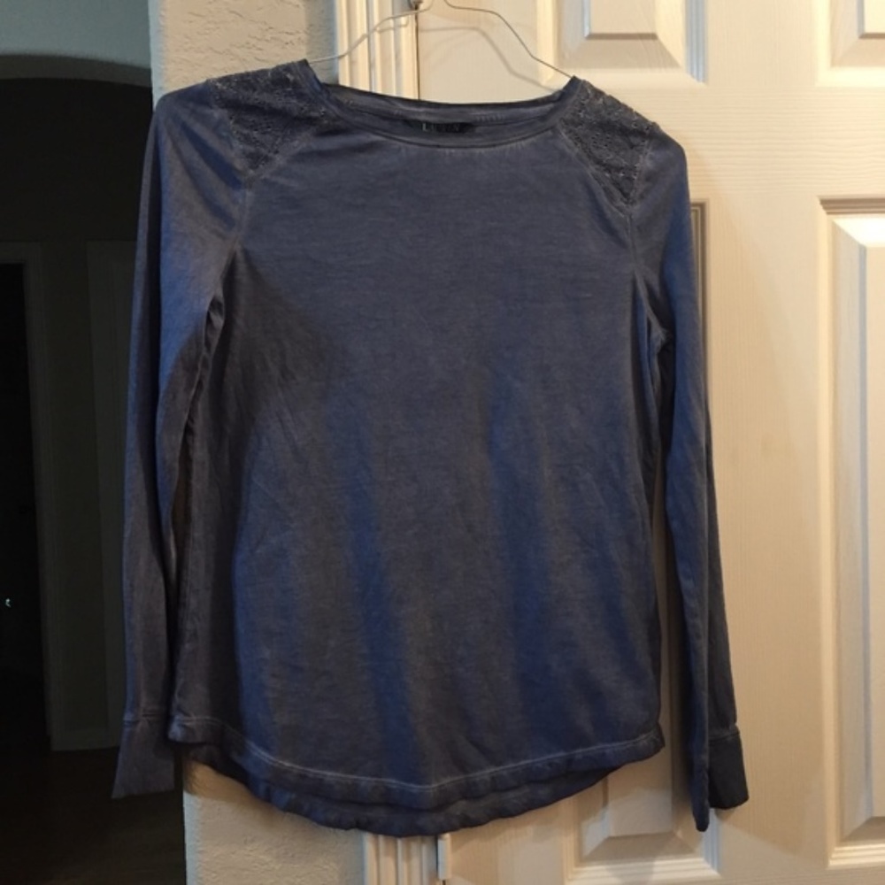 Lauren by Ralph Lauren blue long sleeve top S